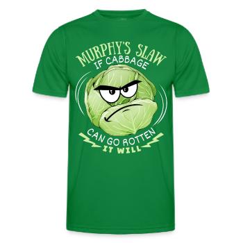 Kohl, lustiger Spruch, Murphy's-Slaw, Comic - Männer Funktions-T-Shirt - Kelly Green - Vorne - AI Model Male 178 dark (178cm)
