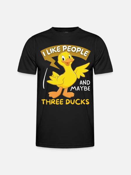 Comic Duck Sjovt at sige Cartoon Duck - Funktionsshirt til herrer - sort