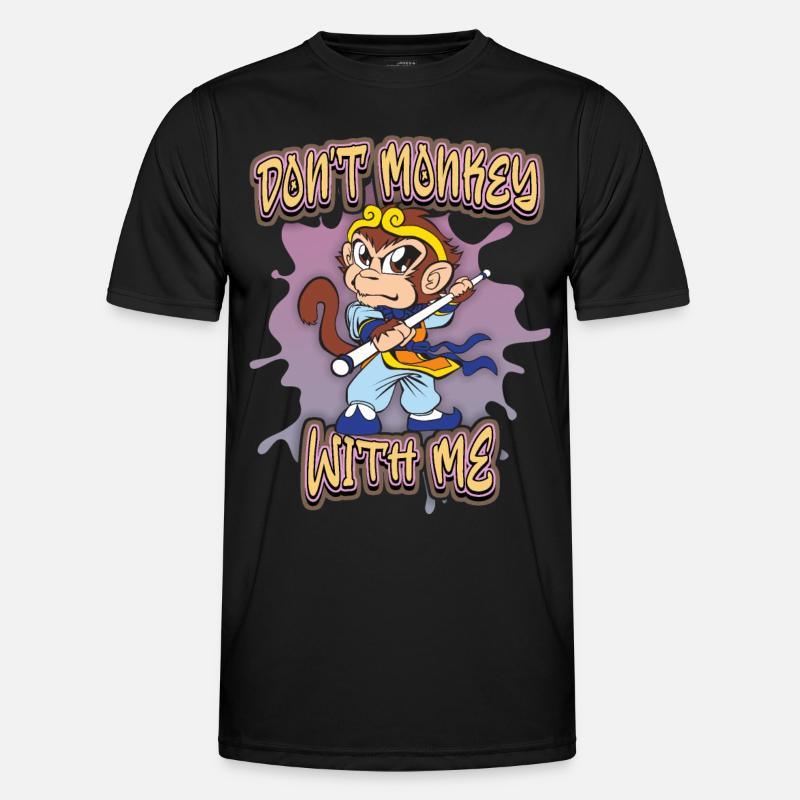Affe, Cartoon-Affe, Ninja-Affe, lustiger Spruch Männer Funktions-T-Shirt