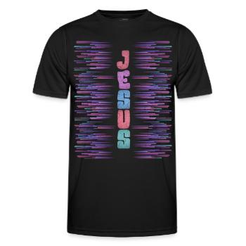 Jesus Christ, Christians - Men's Functional T-Shirt - black - Front - AI Model Male 178 dark (178cm)