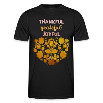 Vintage Thanksgiving Day, Erntedank Spruch - Männer Funktions-T-Shirt - Schwarz - Vorne - AI Model Male 178 dark (178cm)