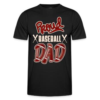 Proud Baseball-Dad, American Baseball Design - Männer Funktions-T-Shirt - Schwarz - Vorne - AI Model Male 178 dark (178cm)
