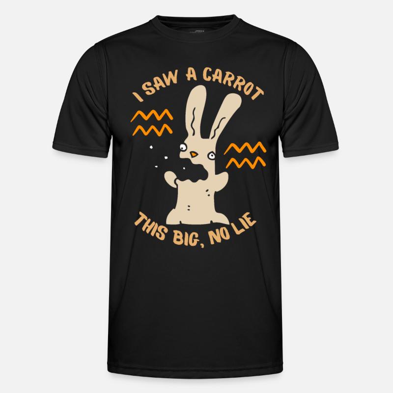 Funny Bunny Comic Joke - Men's Functional T-Shirt - black