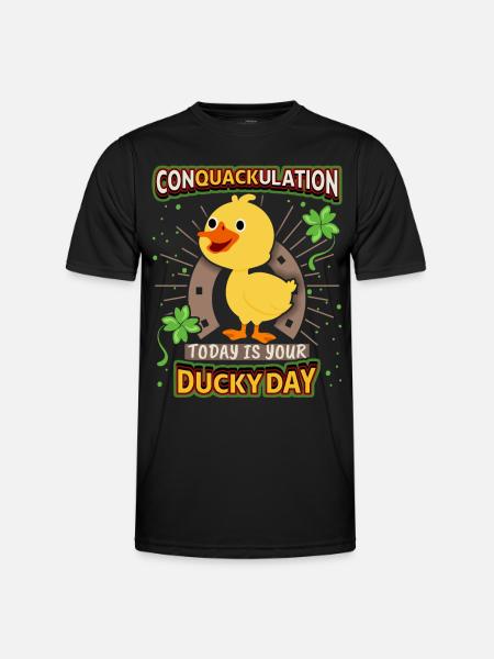 Comic Duck, Funny Saying, Pun - Men's Functional T-Shirt - black