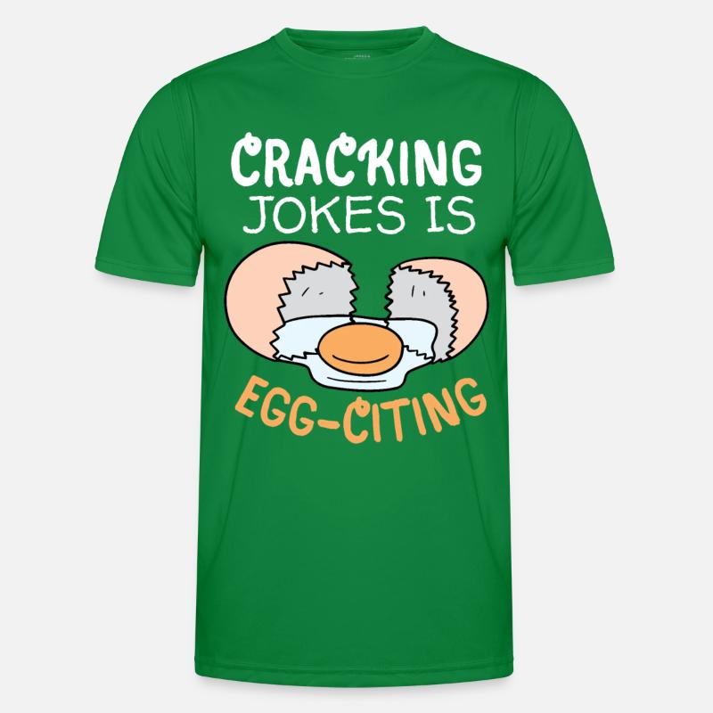 Ei, Eier, lustiger Spruch, Pun Egg-citing Witz Männer Funktions-T-Shirt