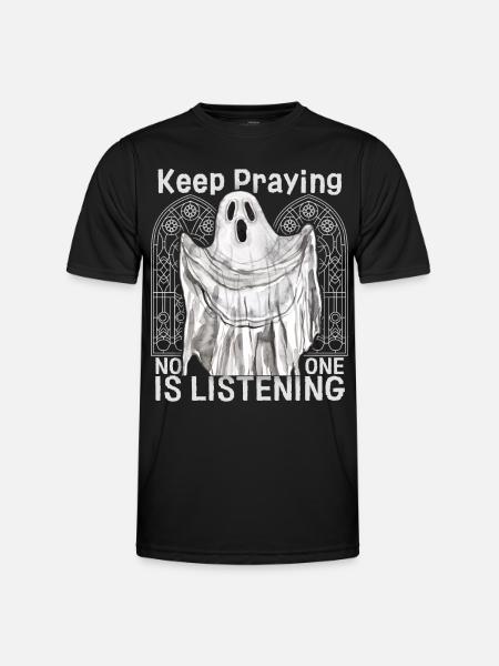 Uncanny Ghost, Ghost Gothic Saying - Men's Functional T-Shirt - black