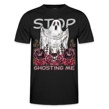 Unheimlicher Geist Gespenst Gothic lustiger Spruch - Männer Funktions-T-Shirt - Schwarz - Vorne - AI Model Male 178 dark (178cm)