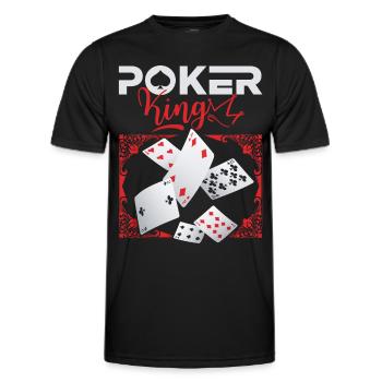 Roi du poker, Dicton de poker, Champion de poker - T-shirt sport Homme - noir - Devant - AI Model Male 178 dark (178cm)