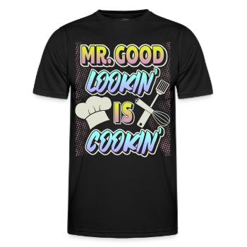Koch, Papa-Dad-Daddy, Vatertag Father's Day - Männer Funktions-T-Shirt - Schwarz - Vorne - AI Model Male 178 dark (178cm)