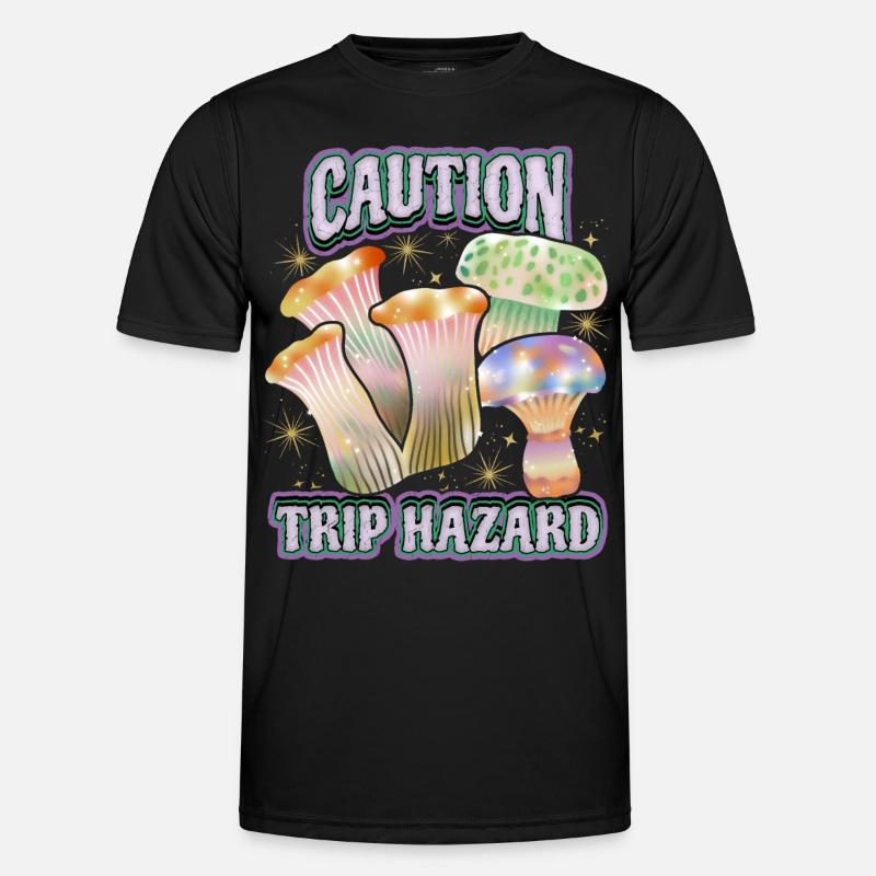 Magic Mushrooms, Psychedelische Pilze, Spruch - Männer Funktions-T-Shirt - Schwarz