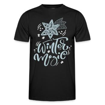 Winter Design, Winter Magic Winter Motiv mit Stern - Männer Funktions-T-Shirt - Schwarz - Vorne - AI Model Male 178 dark (178cm)