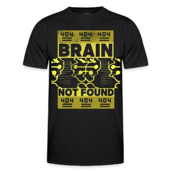 404-html error, computer nerd, funny saying - Men's Functional T-Shirt - black - Front - AI Model Male 178 dark (178cm)