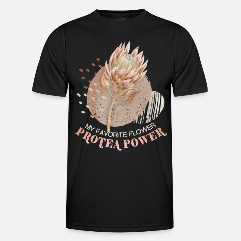 Protea, botanische Illustration, Spruch Männer Funktions-T-Shirt