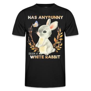 Drôle de lapin, dicton de lapin, jeu de mots, lapin blanc - T-shirt sport Homme - noir - Devant - AI Model Male 178 dark (178cm)