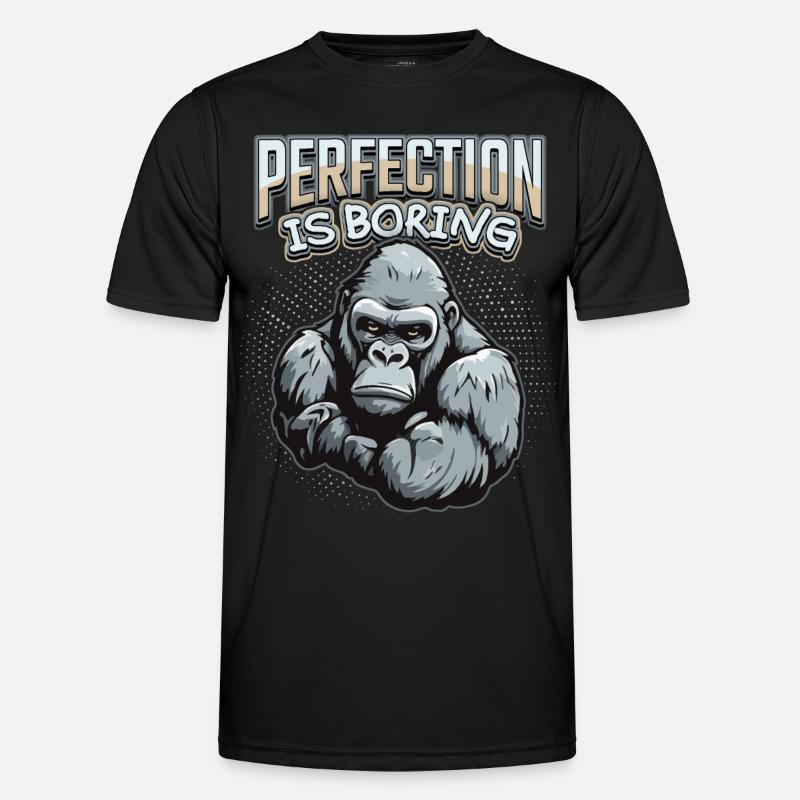 Lustiger Gorilla Affe Spruch, Comic Männer Funktions-T-Shirt