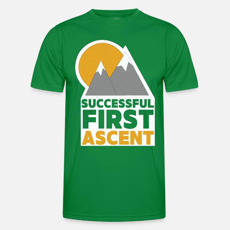 Bergsteiger, Berge besteigen, Berggipfel Spruch Männer Funktions-T-Shirt
