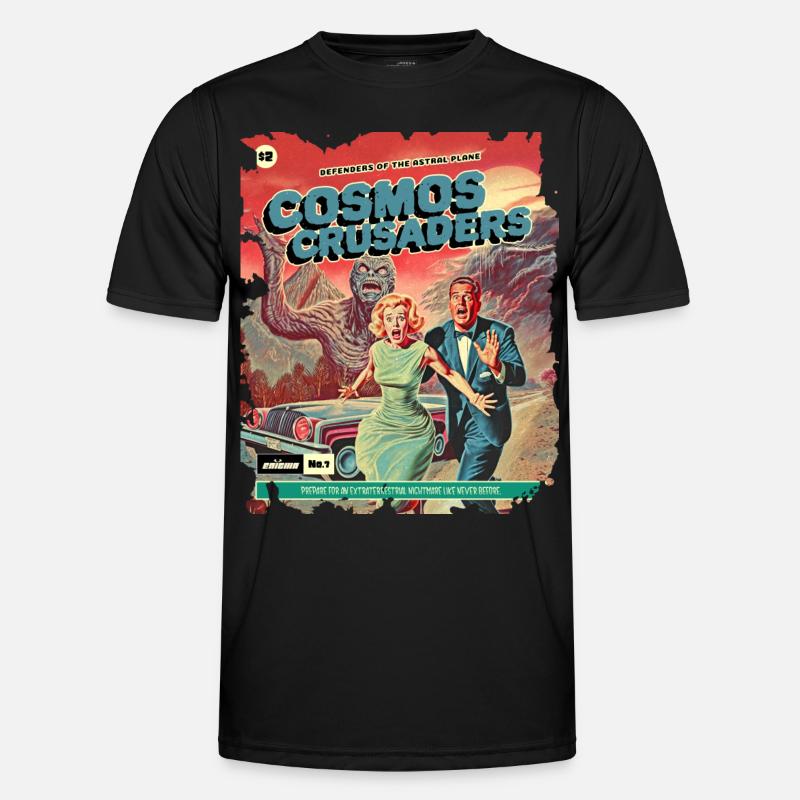 Comic, Comic Strip, 50s, Crazy Monster Men's Functional T-Shirt