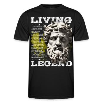 Greek God, Father's Day Saying Living Legend - Men's Functional T-Shirt - black - Front - AI Model Male 178 dark (178cm)
