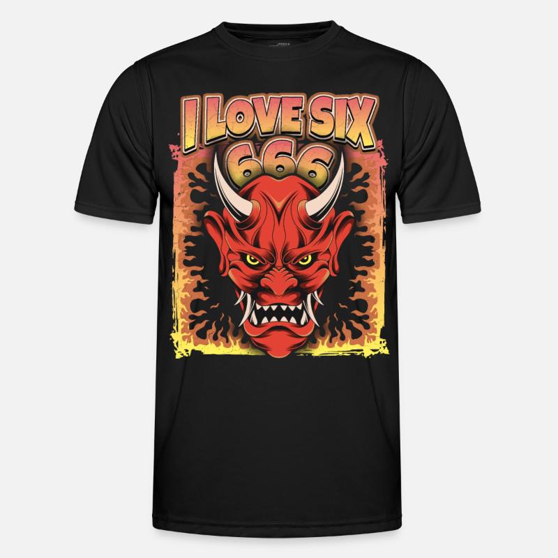 Teufel-Devil, Satan Spruch 666 - Männer Funktions-T-Shirt - Schwarz