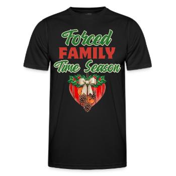 Ironique Dire Fête De Famille Drôle Noël - T-shirt sport Homme - noir - Devant - AI Model Male 178 dark (178cm)