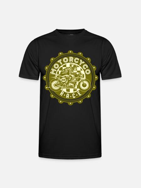 Motorcycle Bike, Biker Design - Men's Functional T-Shirt - black