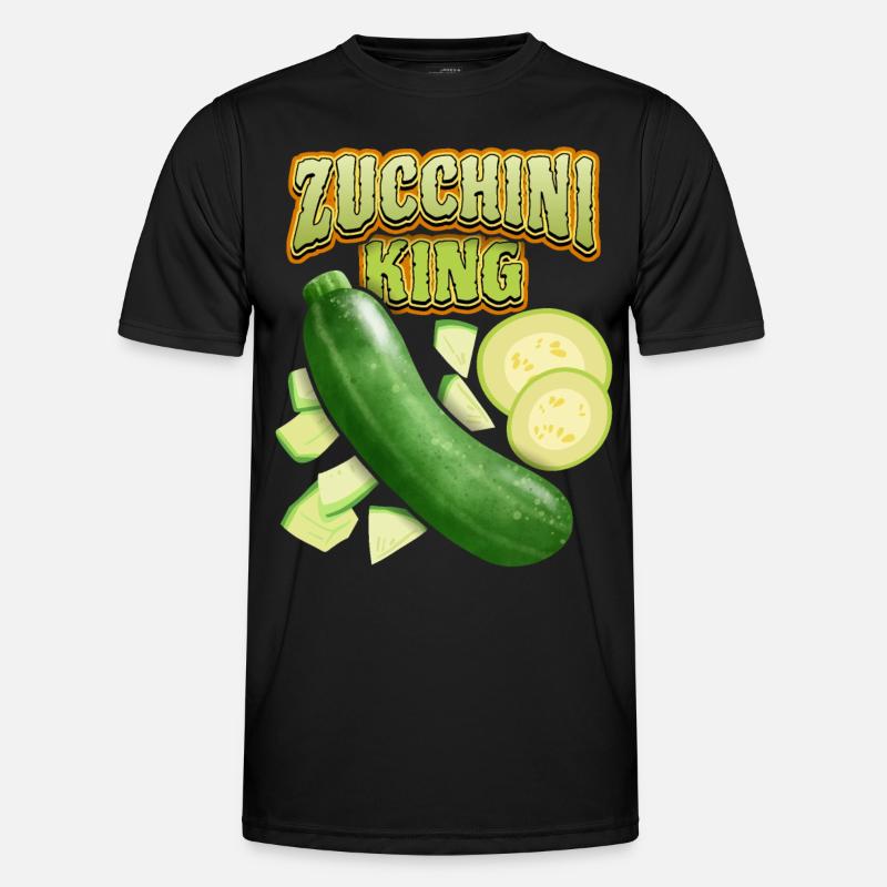 Zucchini King, Funny Vegetable Saying - Men's Functional T-Shirt - black