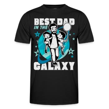 Best Dad, Dad, Father's Day, Dad Daddy Saying - Men's Functional T-Shirt - black - Front - AI Model Male 178 dark (178cm)