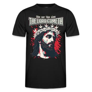 Christlicher Spruch Jesus Christus mit Dornenkrone - Männer Funktions-T-Shirt - Schwarz - Vorne - AI Model Male 178 dark (178cm)