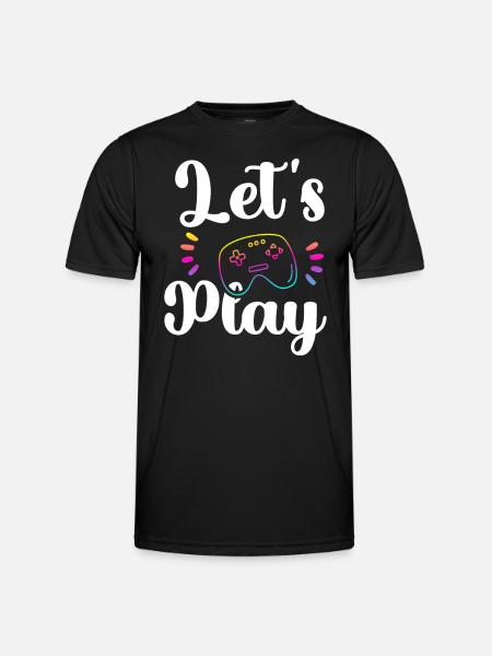 Play Lets Play Gaming PC - Men's Functional T-Shirt - black