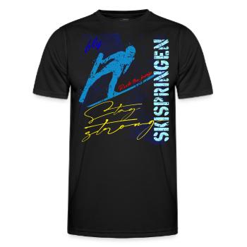 Skispringen Skispringer Wintersport - Männer Funktions-T-Shirt - Schwarz - Vorne - AI Model Male 178 dark (178cm)