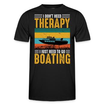 Canotage, bateau à moteur, yacht, mer, lac - T-shirt sport Homme - noir - Devant - AI Model Male 178 dark (178cm)