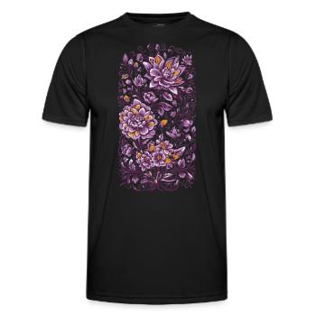 Blumen Deko Vintage Streetwear Design - Männer Funktions-T-Shirt - Schwarz - Vorne - AI Model Male 178 dark (178cm)