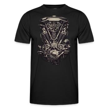 Ingénieur automobile Mécanicien de véhicules à moteur Vintage - T-shirt sport Homme - noir - Devant - AI Model Male 178 dark (178cm)