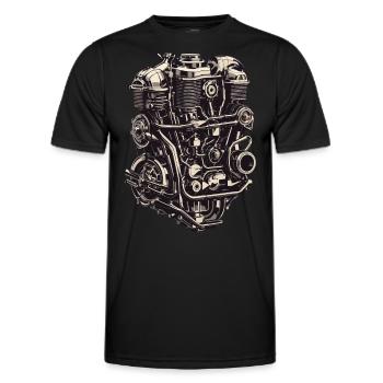 Ingénieur automobile Mécanicien de véhicules à moteur Vintage - T-shirt sport Homme - noir - Devant - AI Model Male 178 dark (178cm)
