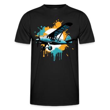 Maquette D’avion Pilote Avion Avion Hobby Design - T-shirt sport Homme - noir - Devant - AI Model Male 178 dark (178cm)