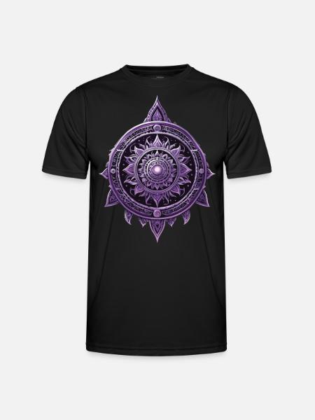 Mandala Design Aesthetic Pattern Spiritual - Men's Functional T-Shirt - black