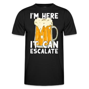 Cela peut dégénérer pour les buveurs de bière avides - T-shirt sport Homme - noir - Devant - AI Model Male 178 dark (178cm)
