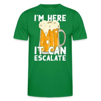 Cela peut dégénérer pour les buveurs de bière avides - T-shirt sport Homme - vert - Devant - AI Model Male 178 dark (178cm)
