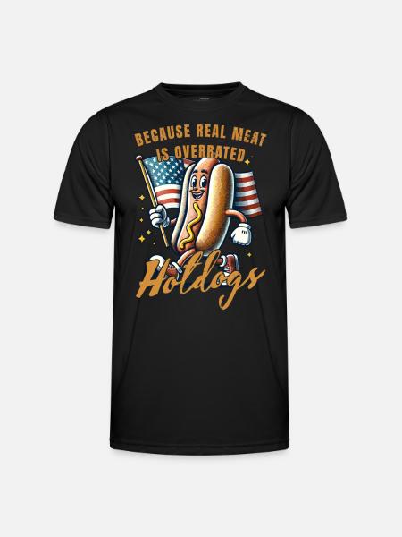 Funny meat pun in - Men's Functional T-Shirt - black