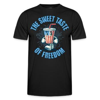 Taste Of Freedom Retro Vintage Design - Men's Functional T-Shirt - black - Front - AI Model Male 178 dark (178cm)