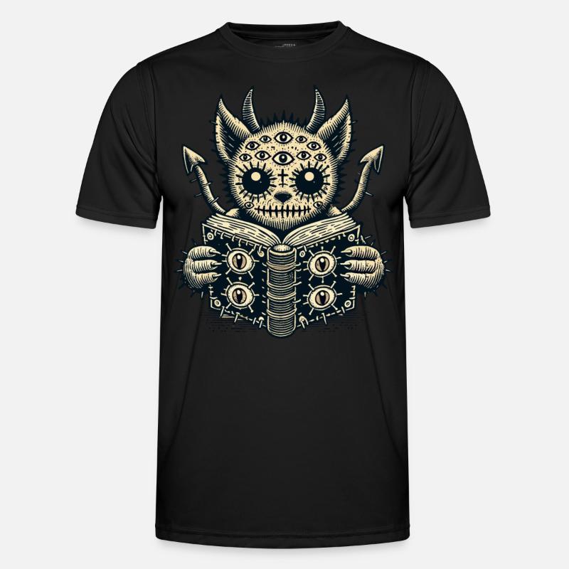 Goth Katze Teuflische Dämonen Katze Horror Katze Männer Funktions-T-Shirt