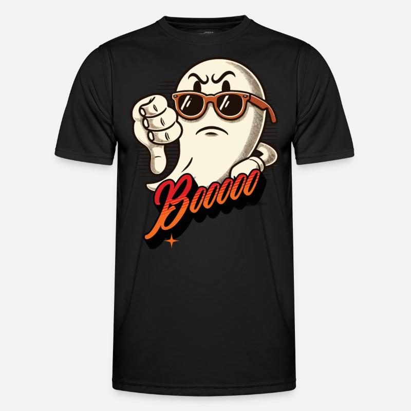 Booing Ghost Funny Ghost Design - Men's Functional T-Shirt - black