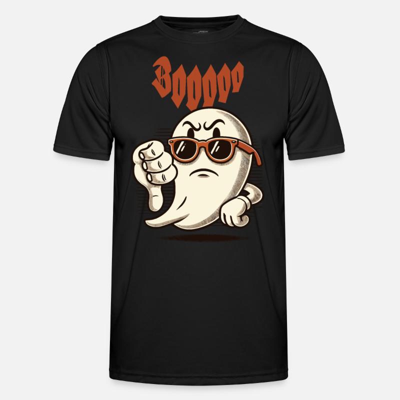 Booing Ghost Funny Ghost Design - Men's Functional T-Shirt - black