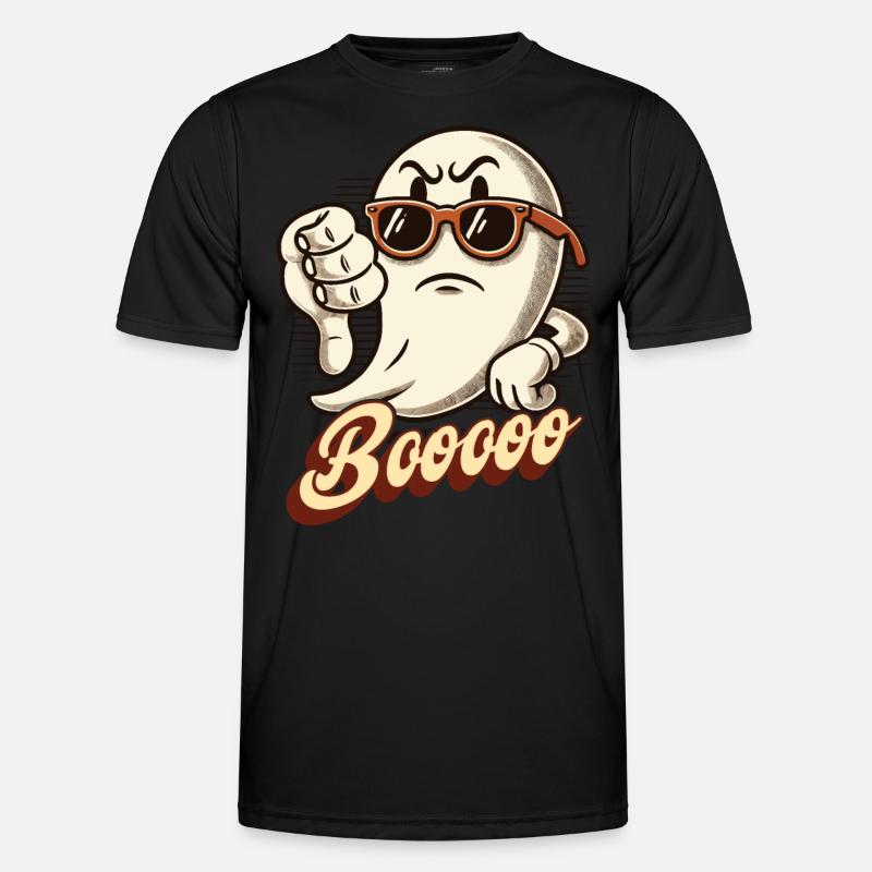 Booing Ghost Funny Ghost Design - Men's Functional T-Shirt - black