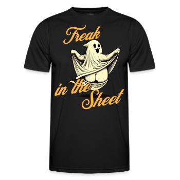 Freak dans la feuille drôle de conception fantôme - T-shirt sport Homme - noir - Devant - AI Model Male 178 dark (178cm)