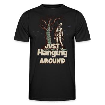 Lustiger Halloween Spruch Untote Zombies - Männer Funktions-T-Shirt - Schwarz - Vorne - AI Model Male 178 dark (178cm)