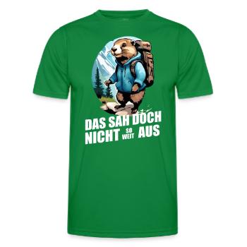 Murmeltier Wanderspruch wandern Berge so weit - Männer Funktions-T-Shirt - Kelly Green - Vorne - AI Model Male 178 dark (178cm)
