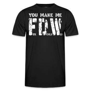 Fox Devils Wild FDW Fox Devil Wild Denglish - T-shirt sport Homme - noir - Devant - AI Model Male 178 dark (178cm)