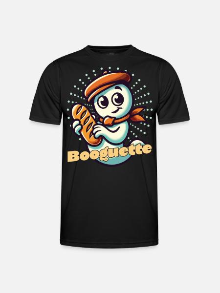 Ghost Baguette Lover Booguette - Men's Functional T-Shirt - black
