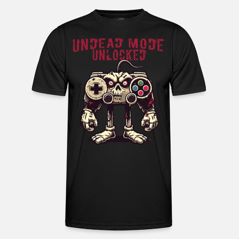Zombie Gaming Controller: Untoter Modus - Männer Funktions-T-Shirt - Schwarz